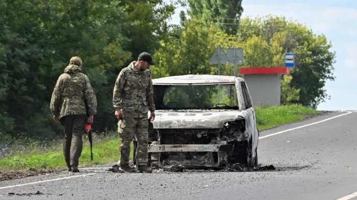 Появились видео боёв в селе Курской области