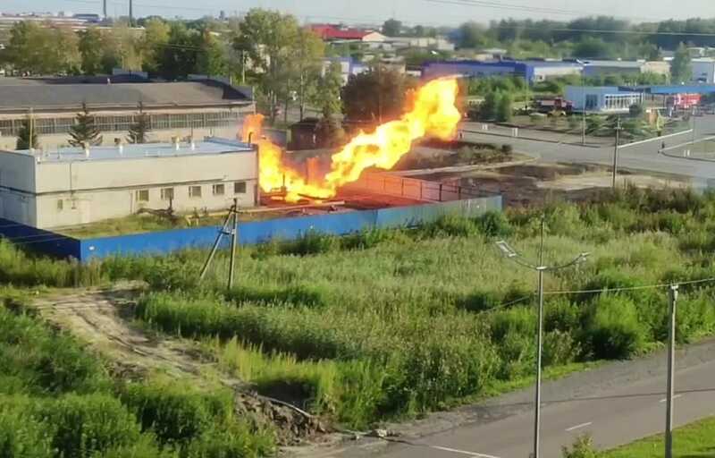 В Кургане произошел пожар на газораспределительной станции