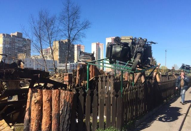 В Киеве сгорел популярный байкерский ресторан