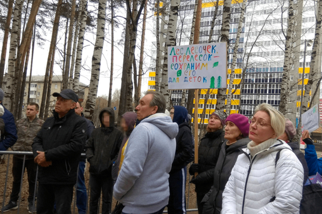 Десятки пермяков вышли на митинг против вырубки леса