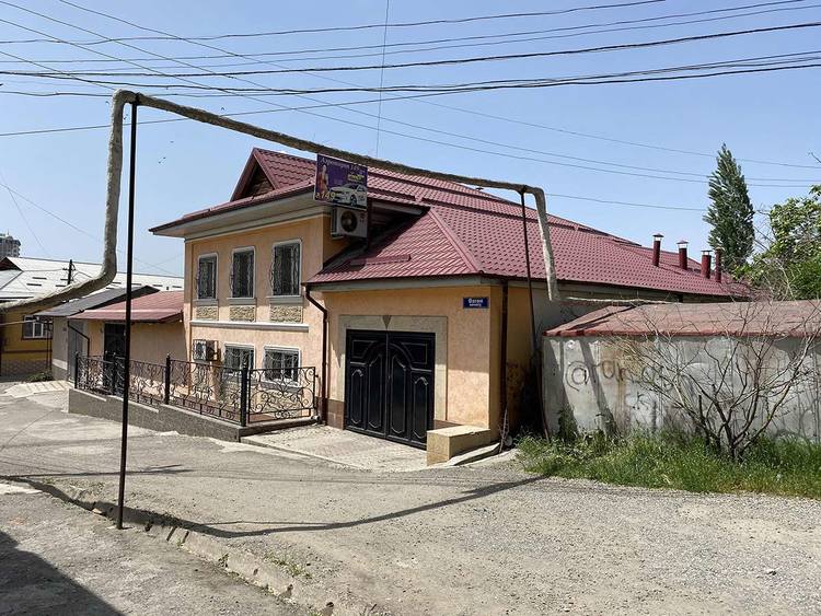 A house with a red roof