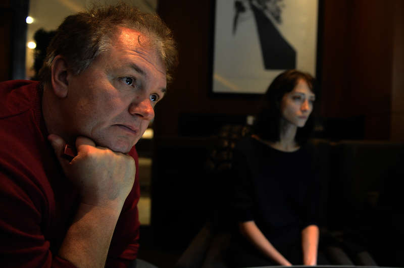 Jan. 30, 2013 - Toronto, Ontario, Canada - Husband,Vladislav Moskalev in foreground of Bolshoi ballerina Svetlana Lunkina who has taken leave from the company and decided not to return to Russia because of threats against her. .The threats are linked to a recently soured business.. deal involving her husband. She was photographed in the Hilton Hotel downtown Toronto on January 30th 2013....COLIN MCCONNELL TORONTO STAR) (Credit Image: ZUMAPRESS.com/Global Look Press) quxiqhuiqhqihqglv