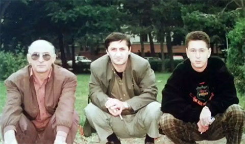 Слева воры в законе: Рауль Гогилава, Вахо Эхвая и Олег Семакин (Ева), 1993 год, Сахалинская область